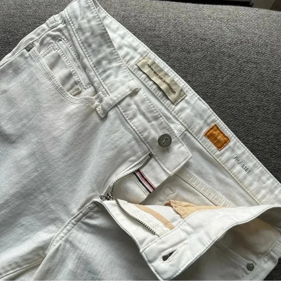 Anthropologie Pilcro White Capris With Floral Print Size 28 - Picture 5 of 9